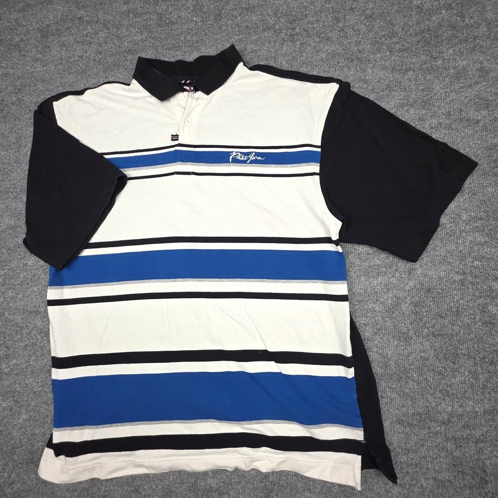 Phat Farm‎ Polo Shirt Men's XL Striped Multi Color Y2K *Mark on back